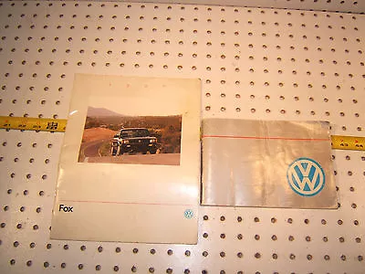 Volkswagon 1989 FOX Models Owner's Genuine VW OEM 1 Set Of 2 Manuals1989 VW Fox • $118