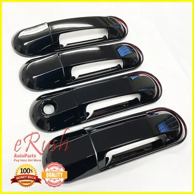 $20.99 • Buy For 2002-2010 Ford Explorer+Sport Trac 8pcs Glossy Black Handle Covers W/ Bezels