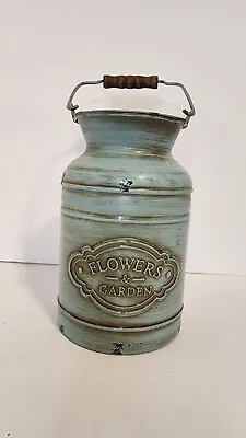  Farmhouse Rustic Milk Can Metal Flower Vase Shabby Chic • $22