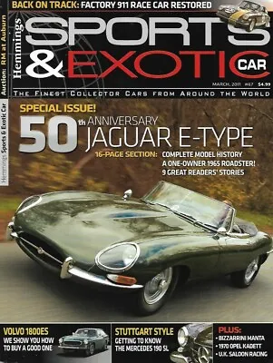 Hemmings Sports & Exotic Car 2011 Mar - Jaguar E-typevolvo 1800es Opel Kadett • $9.95