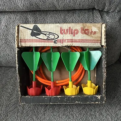 Vintage Eagle Tulip Toss Lawn Game W 4 Rings And Box Complete Made USA • $29.99