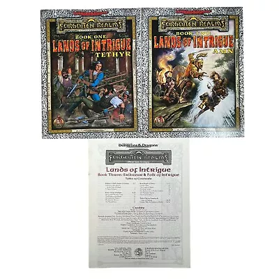 AD&D Forgotten Realms Lands Of Intrigue Books One Two & Three • $44.99