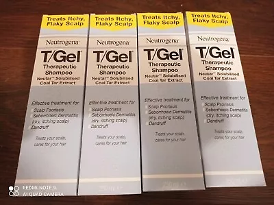 4 X Neutrogena T/Gel Therapeutic Shampoo (250ml ) - Pack Of 4 • £34.95