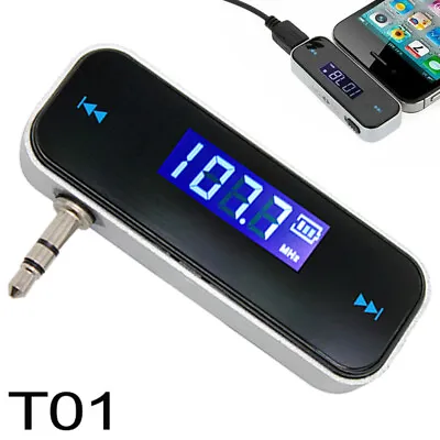 Mini 3.5mm Wireless FM Transmitter Tool Car MP3 Music Radio Player Smartphone AU • $9.74