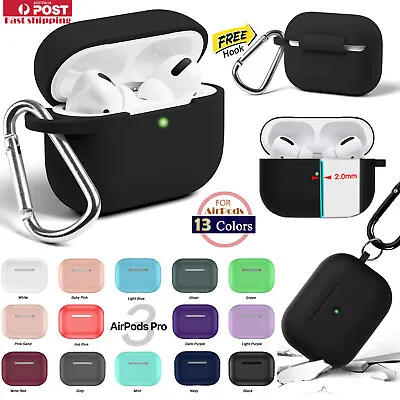 $7.99 • Buy For Apple Airpods Pro 1st Gen Durable Shockproof Silicone Skin Case Rubber Cover