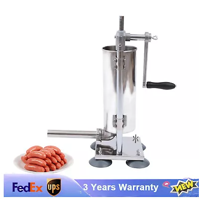 Vertical Hand-crank Sausage Maker Stuffer Filler Meat Machine Detachable • $55