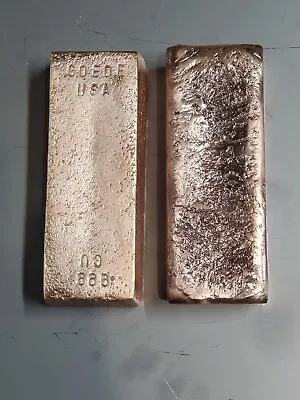 1 Pure Copper .999 Bar Over 4 Pounds Total Weight: • $35