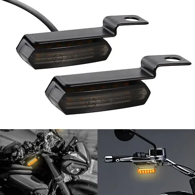 2Pcs Mini Motorcycle LED Turn Signal Blinker Handlebar Light For Harley Davidson • $10.90