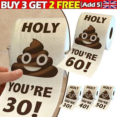 £4.99 • Buy Funny Toilet Paper Roll Birthday Decoration 30th-70th Gifts For Women Men Gift
