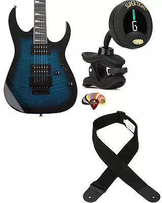 Ibanez GRG320FATBS + Snark ST-8 + Dunlop PVP101 + Levy's M8POLY-BLK Value B • $433.96