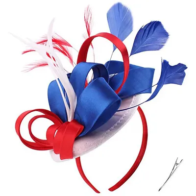 Bridal Women Hair Clip Headband Mini Top Hat Wedding Fascinator Royal Ascot Race • £6.89