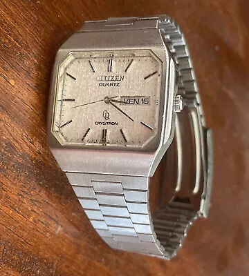 $68.48 • Buy Rare Vintage Citizen Quartz Crystron Watch Day Date 850564 | 7051598. Untested