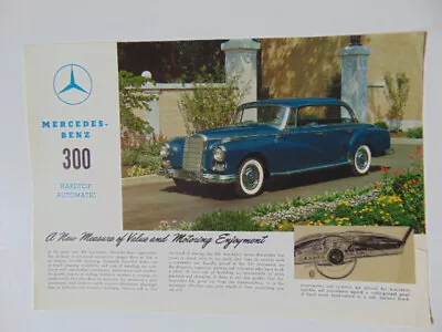 Original 1950's Mercedes Benz W189 300 (300d) Hardtop Automatic Brochure • $10