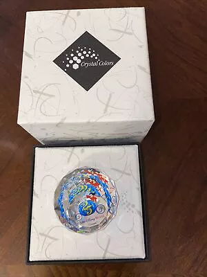 Swarovski Crystal Colors 25 Anniversary Arribas Disney Mickey Mouse Crystal Ball • $79