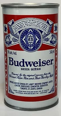 Budweiser Beer Brewed Across Canada By Labatt 12 Oz EMPTY Tab Top Beer Can • $10