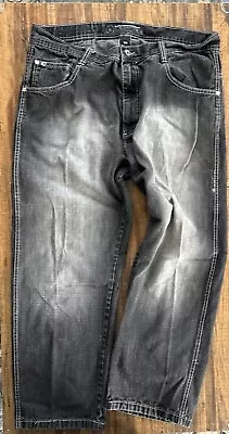 VTG Southpole Jeans Mens 38x29” Black Baggy Loose Skater Wide Leg Faded Y2K 90s • $88