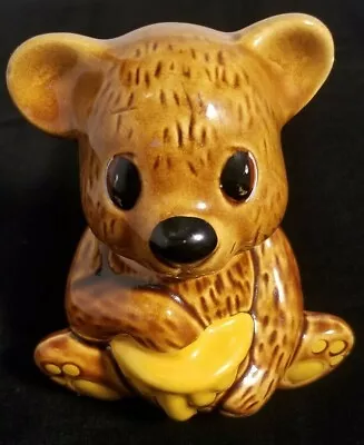 Vintage Ceramic Honey Bear Jar Dipper Not Included 5-3/4 Tall • $10