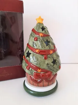 Villeroy & Boch Festive Decolight Ceramic Christmas Tree Tea Light Candle Holder • $24.95