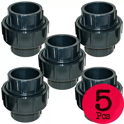 Lot Of 5 PCS. Sch 80 PVC 2 Inch Union Socket Connect • $52.49