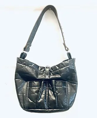 TYLIE MALIBU Gypsy Somerset LEATHER Hobo Shoulder Bag Handbag Black  $495 • $180