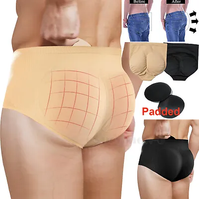 Mens Butt Lifter Shapewear Shaper Booty Enhancer Panty Padded Briefs Fake Ass • $6.59