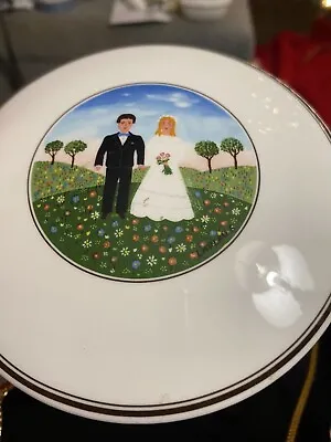 Villeroy & Boch Naif Wedding Covered Trinket Box Bride And Groom • $13