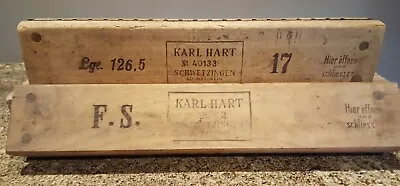 Vintage Set Of Karl Hart Wooden 20-Slot Cigar Mold Presses: #38282 & #40133: VGC • $129.95