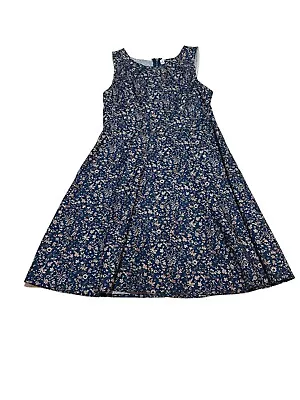 $28 • Buy Dotti Womens Blue Pink Floral Sleeveless Dress Size 10 GC