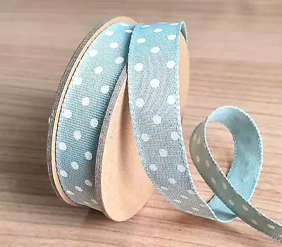 East Of India Dotty Blue Ribbon Design 3 Metre • £4.99