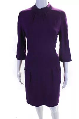 Z Spoke Zac Posen Women's Mock Neck Sheath Dress Purple Size S • $41.01