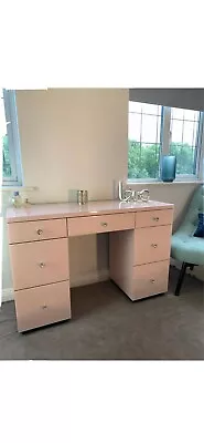 £299.99 • Buy Pink Dressing Table Glass Effect Bevelled Venetian BNIB.