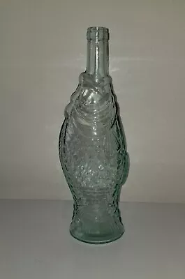 Vintage Glass Fish Bottle Wine Bottle • $22