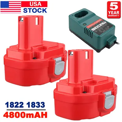 18 Volt 4.8Ah Battery For Makita / DC1804 Charger PA18 1834 1823 1833 1835 1822 • $23.89
