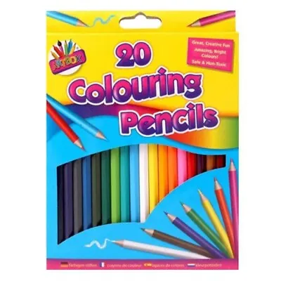 20 Colouring Pencils - Artbox Kids Adult Bright Set - Art Craft School Stationer • £2.78