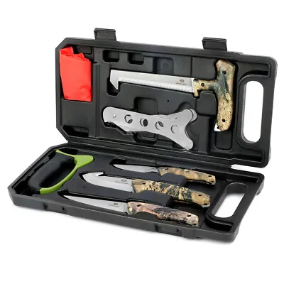 MOSSY OAK 8PC Hunting Field Dressing Kit Portable Butcher Game Processor Set NEW • $52.99