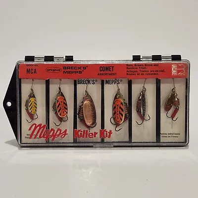 NOS BRECKs MEPPS Killer Kit COMET Assortment- Bass Brown Brook & Rainbow Trout • $43.90