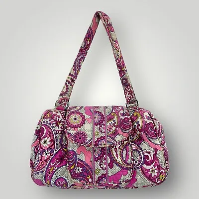 Vera Bradley Eloise Paisley Meets Plaid Purse Bag 2 Zippered Inside Pockets • $19.95