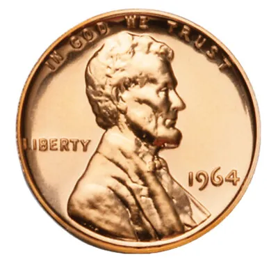 1964 Lincoln Cent Red Gem PROOF Free Shipping W/Tracking 3000 • $3.99