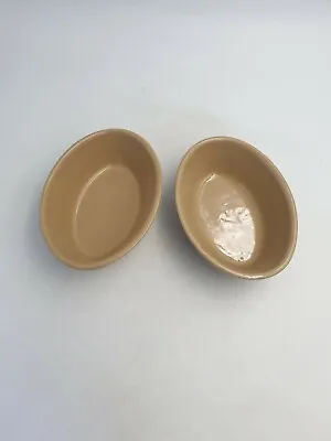 Vintage Mason Cash 1 Beige Cream Oval Ceramic Oven Pie Dishes Bowls - Pair • £12.99