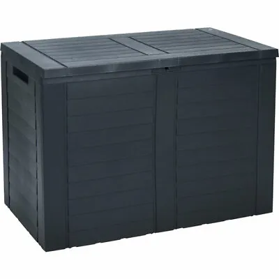 175L Outdoor Garden Cushion Storage Box Chest In Black • £33.25