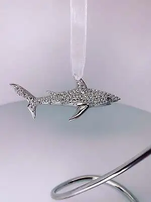 Limited Edition - Swarovski™ Shark Ornament W Two 2020 Trump Champagne Flutes™ I • $199.95