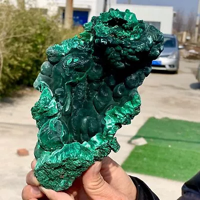 1.82LB Natural Glossy Malachite Cat Eyetransparent Cluster Rough Mineral Sample • $0.99