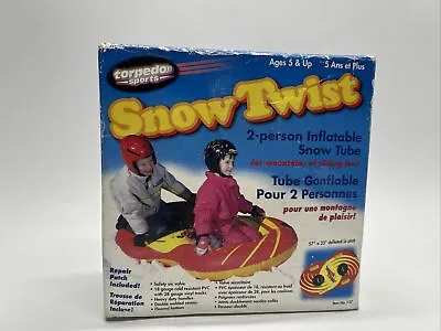 Torpedo Sports Snow Twist 57” X 33” 2 Person Inflatable Snow Tube Sledding • $53.99