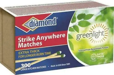 $17.49 • Buy Diamond Green Strike Matches Large Wood Survival & Camping Anywhere - 300 Count