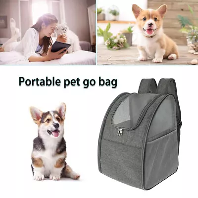 Pet Cat Carrier Outdoor Backpack Dog Puppy Travel Camping Zipper BlFLG • $28.79