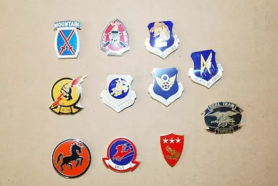 Lot Of 11 Military Hat/ Lapel Pins • $12