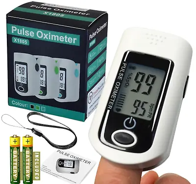 Medical Grade Finger Pulse Oximeter: Accurate Blood Oxygen Saturation Monitor UK • £22.79