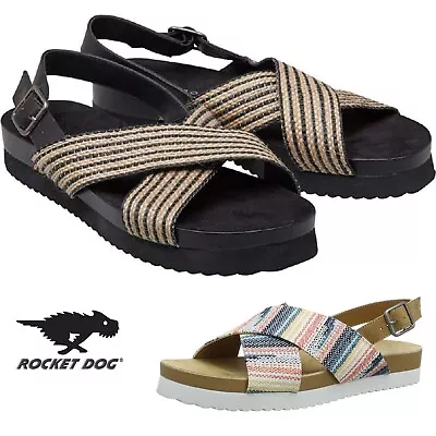 Rocket Dog Lorra Women's Girls Flat Open Toe Summer Holiday Sandals Size Flat • £16.99