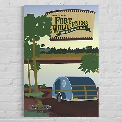 Walt Disney World Fort Wilderness Campground Resort Poster Art • $18