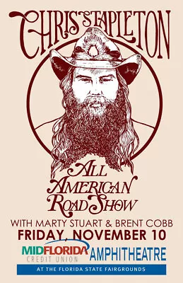 $13.99 • Buy Chris Stapleton Replica 2017 Concert Poster